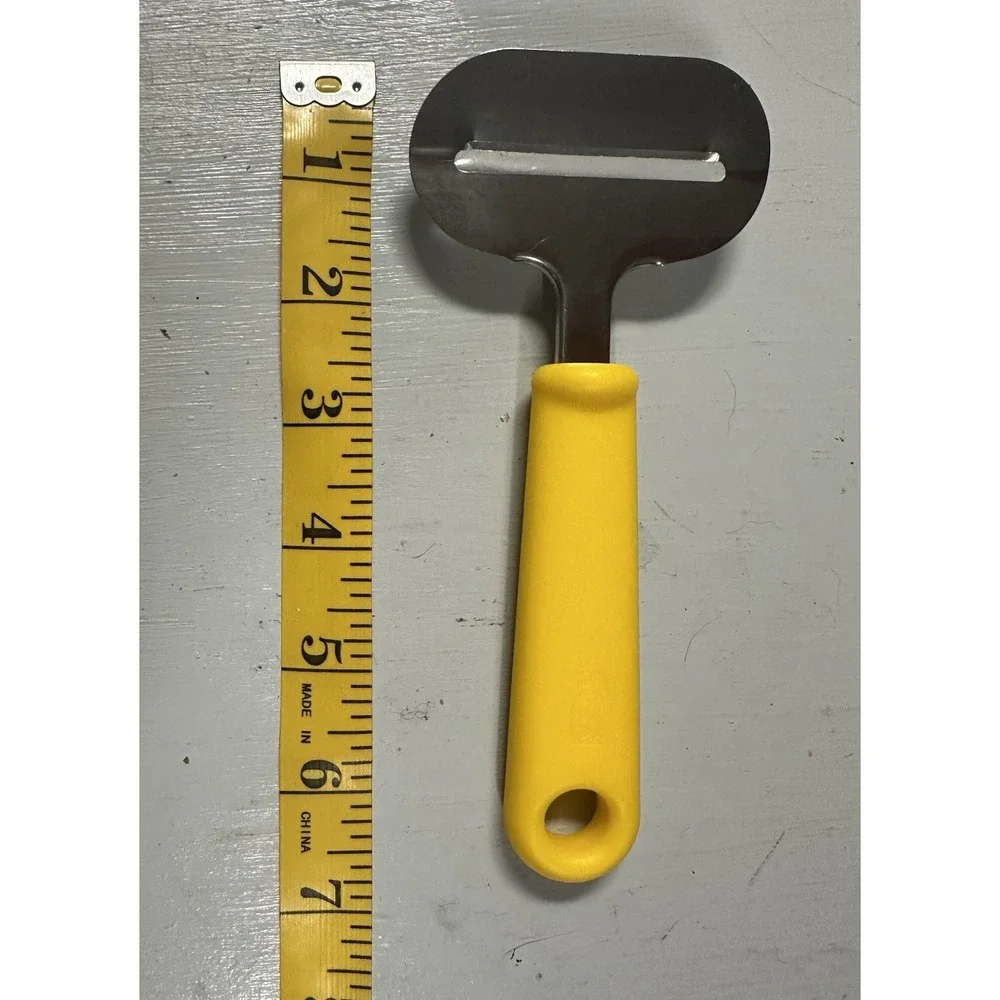 Vintage IKEA Yellow Handle Stainless Steel Cheese Slicer Plane Kitchen NEW